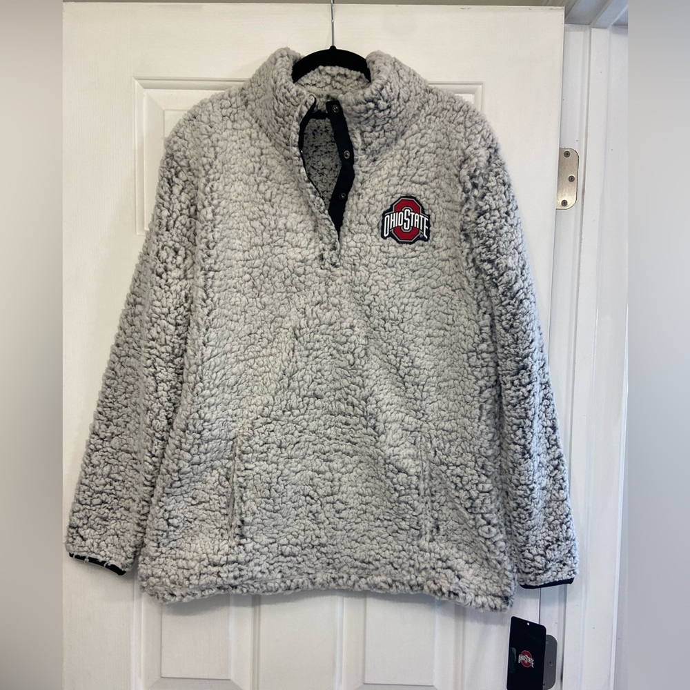 Ohio State Quarter Zip Sherpa Pullover